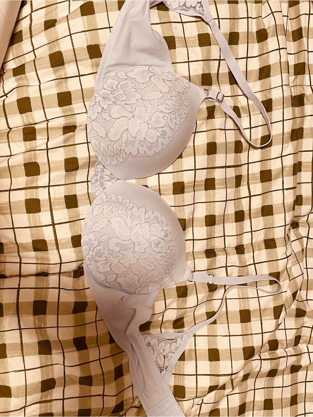 Maidenform Lace-Trim Push-Up Bra in Light blue